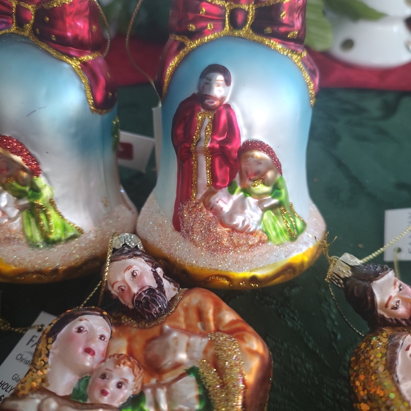 Colorful Christmas Ornaments with Religious Figures pre-owned with tags - Picture 6 of 10